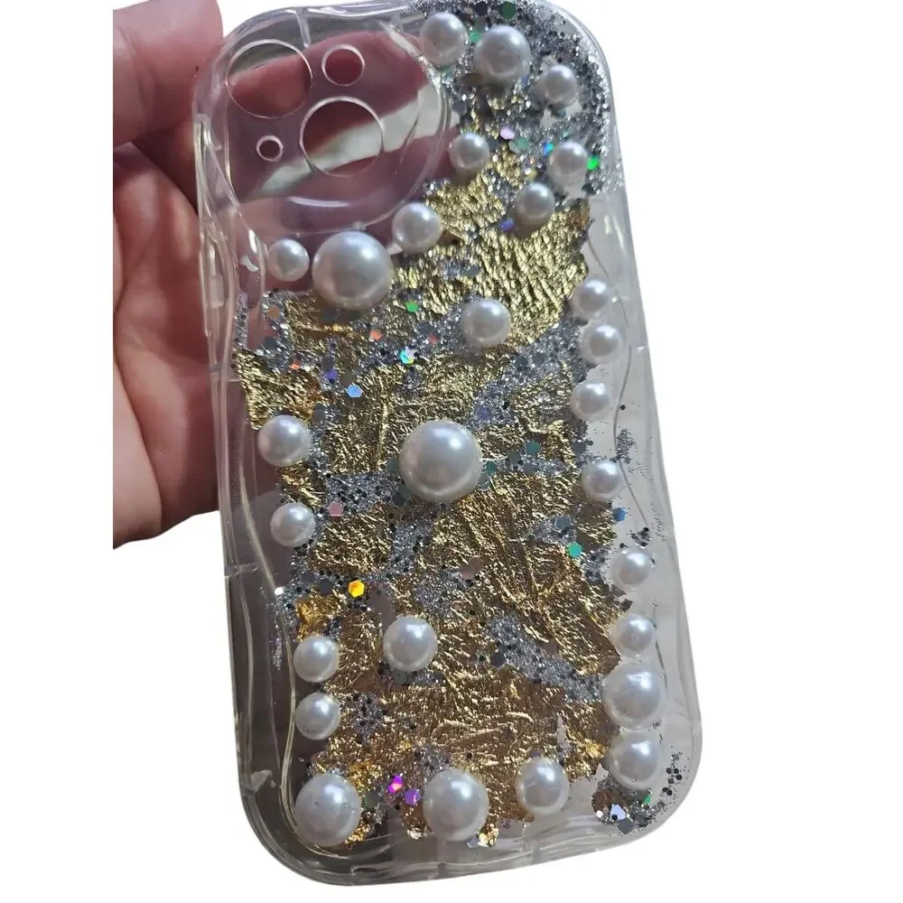 iphone 15 Plus Cute Cases, Phone Accessories, Glitter Bling Bling Cases,